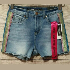 Dollhouse Junior Women's High Waisted Denim Shorts